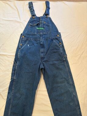Key Imperial Overalls Men's 34x32 Blue Denim Bib Workwear, Casual